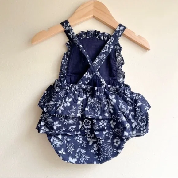 Janie and Jack Floral Romper - size 3-6 months - Picture 4 of 7